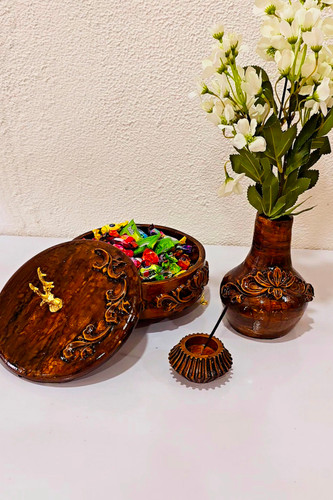 ست پذیرایی شکلاتخوری آجیل خوری طرح چوب