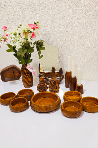 هفت سین سنگی طرح چوب ۱۵ تکه با ساعت و موتور و ۳ عقربه دکوزین