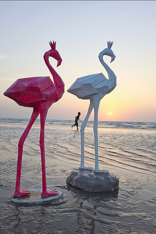 جا دستمال کاغذی مدل فلامینگو جنس فایبرگلاس،نشکن و قابل شستشو