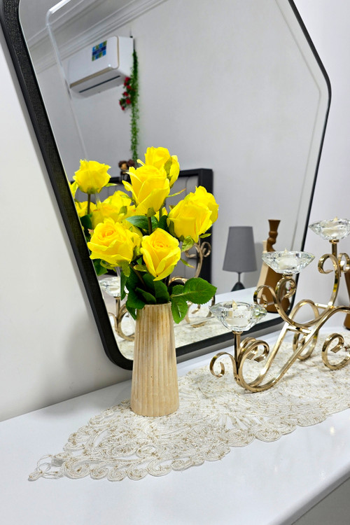 ست گلدان و جاشمعی و سینی