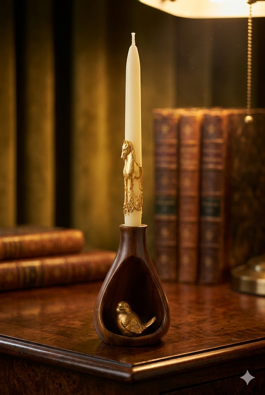 فروش و قیمت جا شمعی سنگی با شمع مدل اسب، سال اسب