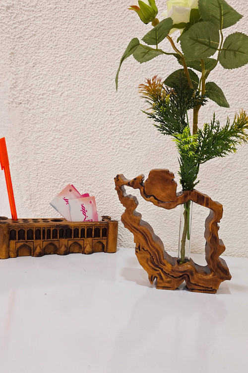 گلجای گلدان نقشه ی زیبای ایران ترکیب سنگ و شیشه