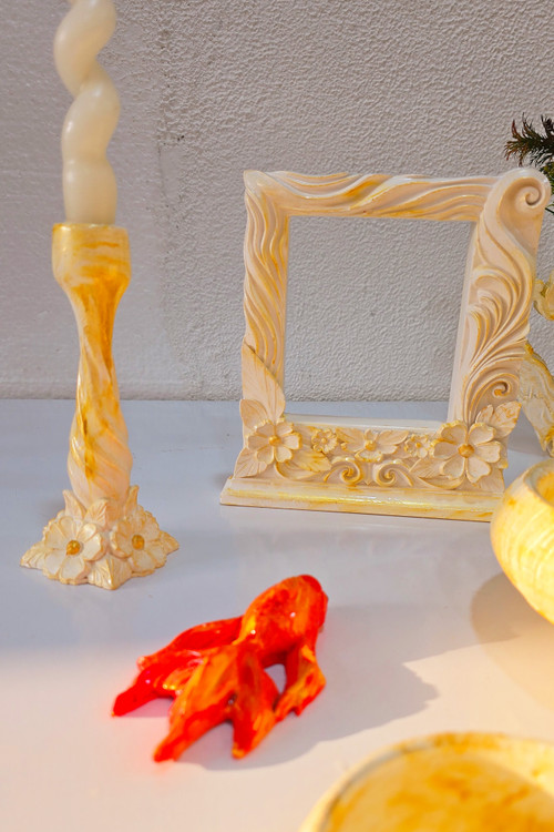 نمای نزدیک بافت هفت سین سنگی، گلجای ایران+قیمت